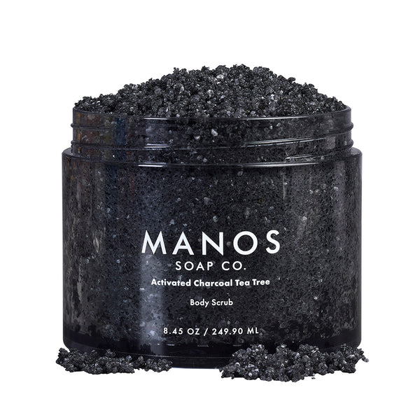 Activated Charcoal Tea Tree Body Scrub Manos Soap Co.