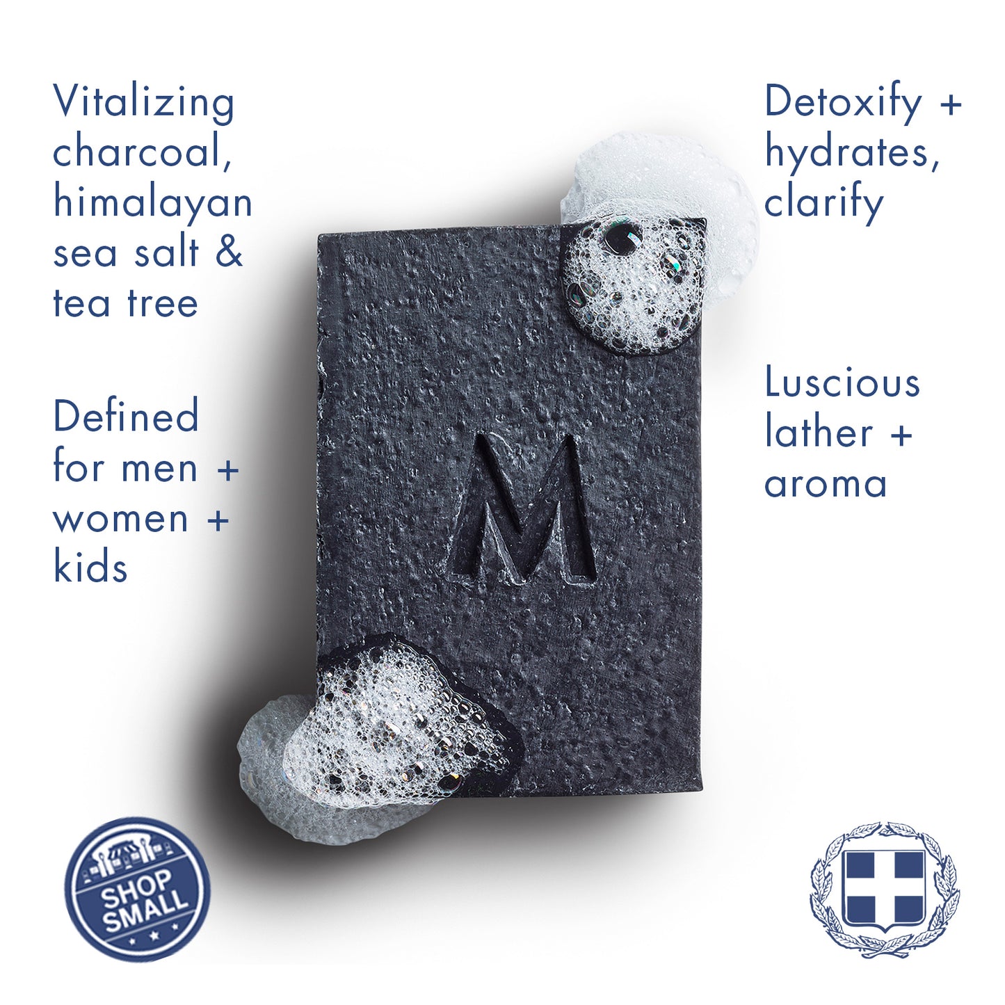 Men's Activated Charcoal Tea Tree Soap Bar