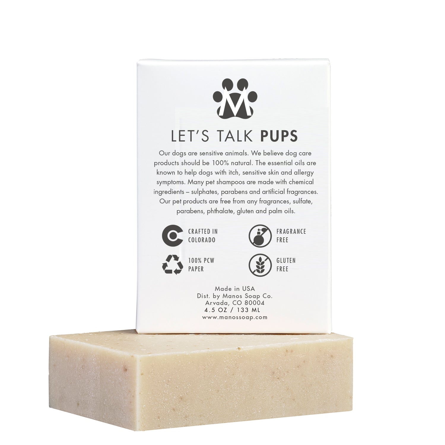 Dog Shampoo Soap Bar Dog Care Manos Soap Co